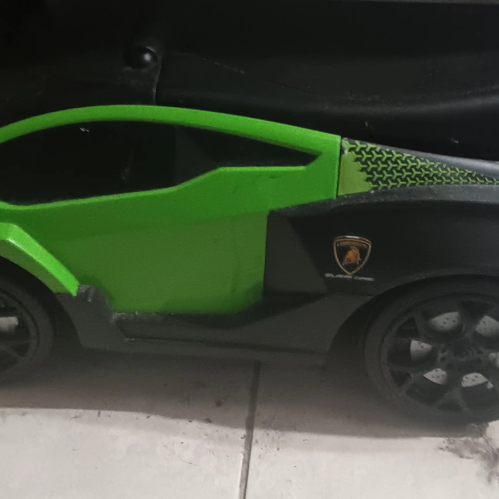 Lamborghini Green and Black Toy Car Sleek Design